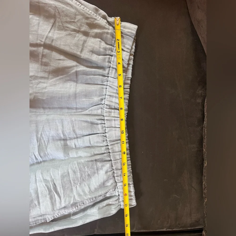 Eileen Fisher Light Gray Linen-Blend Casual Chinos - Picture 4 of 5